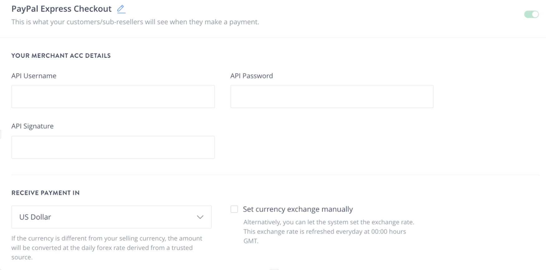 Add Paypal Express Checkout
